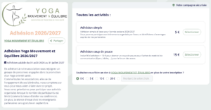 adhesion yoga mouvement equilibre